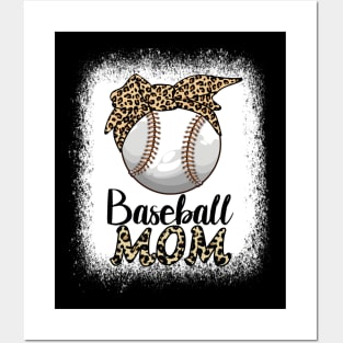 Leopard Baseball Softball Mom Leopard Shirts Mother's Day Posters and Art